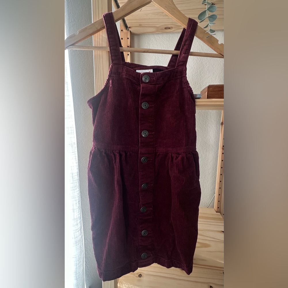 Cat & Jack Deep Red Corduroy Overalls
